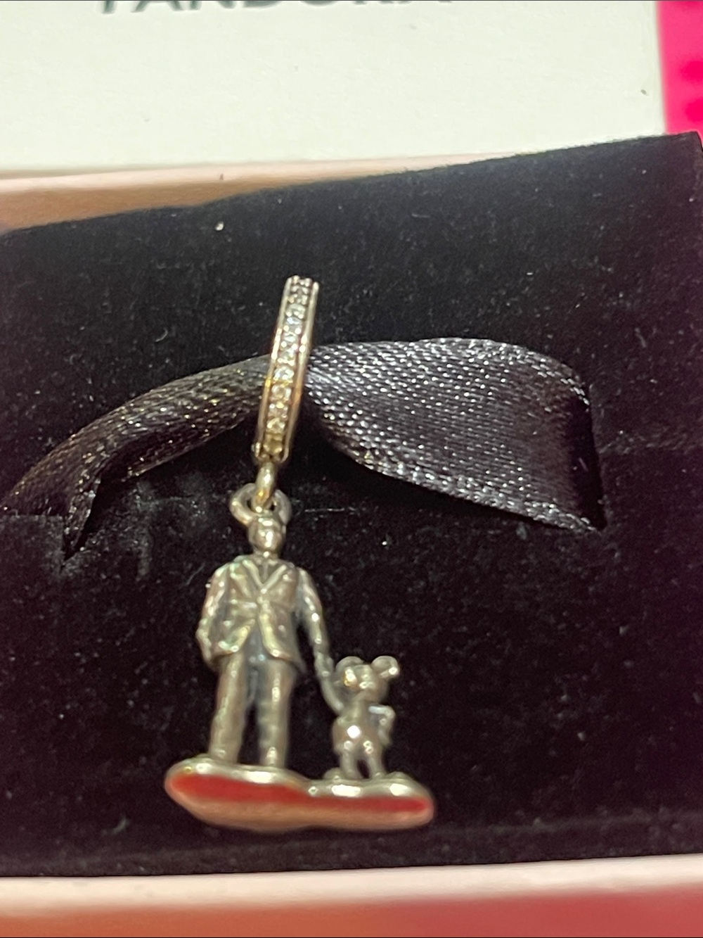 Pandora Park Exclusive Walt Disney & Mickey Mouse Dangle Retired .925 Sterling